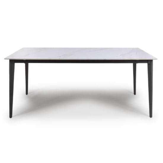 Aliso Large Sintered Stone Dining Table White Marble Effect_2