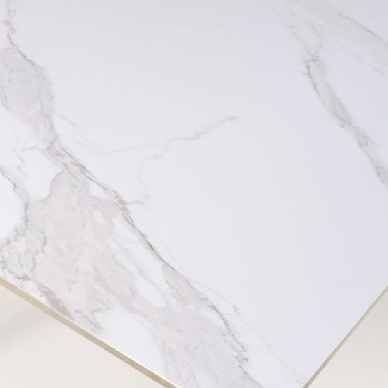 Aliso Small Sintered Stone Dining Table White Marble Effect_5
