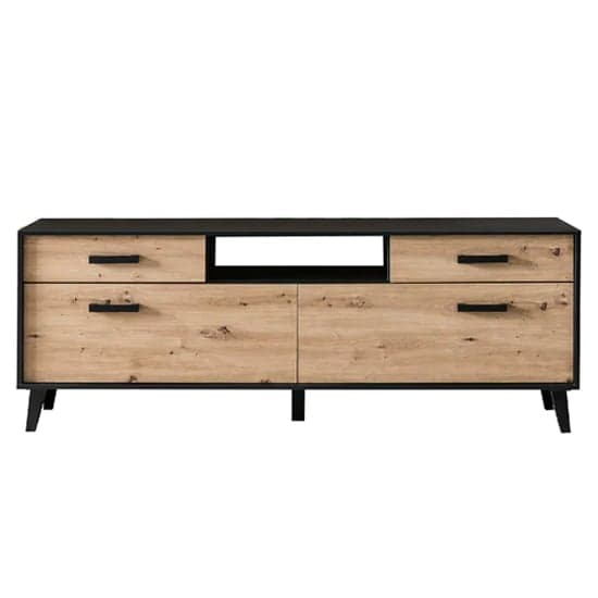 Aliso Wooden TV Stand With 2 Doors 2 Drawers In Artisan Oak_4