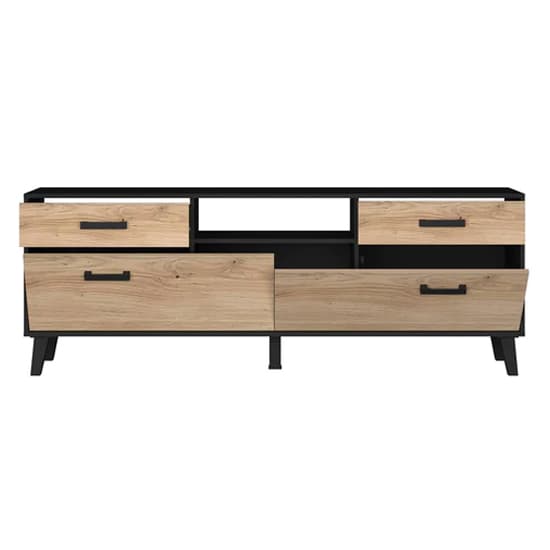 Aliso Wooden TV Stand With 2 Doors 2 Drawers In Artisan Oak_5