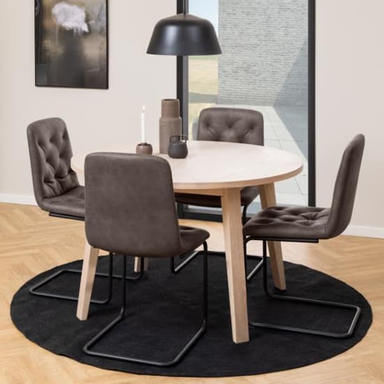 Alisto Wooden Dining Table Round In Oak White_3