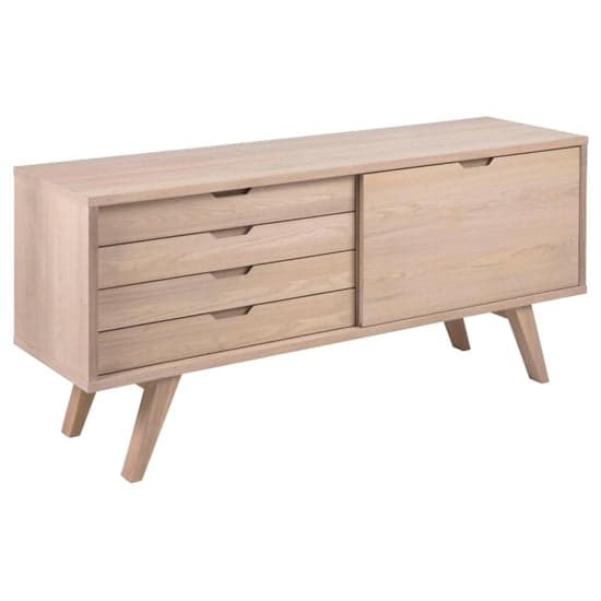Alisto Wooden Sideboard With 1 Door 4 Drawers In Oak White_2