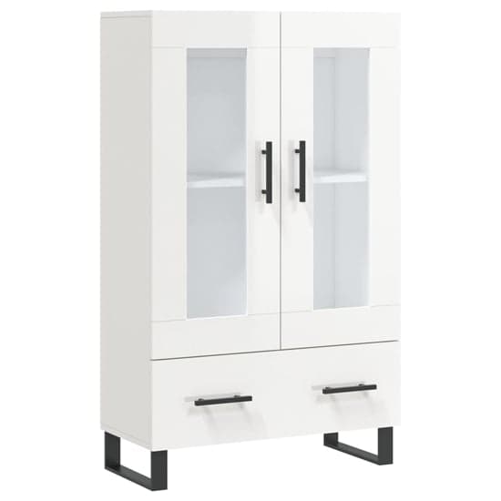 Alivia High Gloss Display Cabinet With 2 Doors In White_2