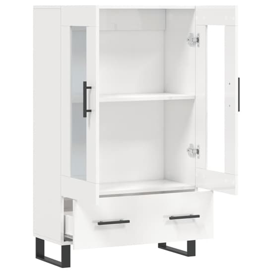 Alivia High Gloss Display Cabinet With 2 Doors In White_3