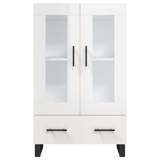 Alivia High Gloss Display Cabinet With 2 Doors In White_4