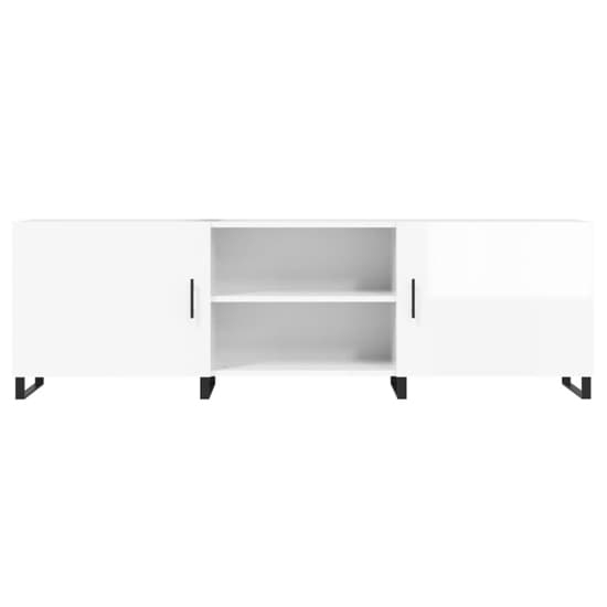 Alivia High Gloss TV Stand With 2 Doors In White_3