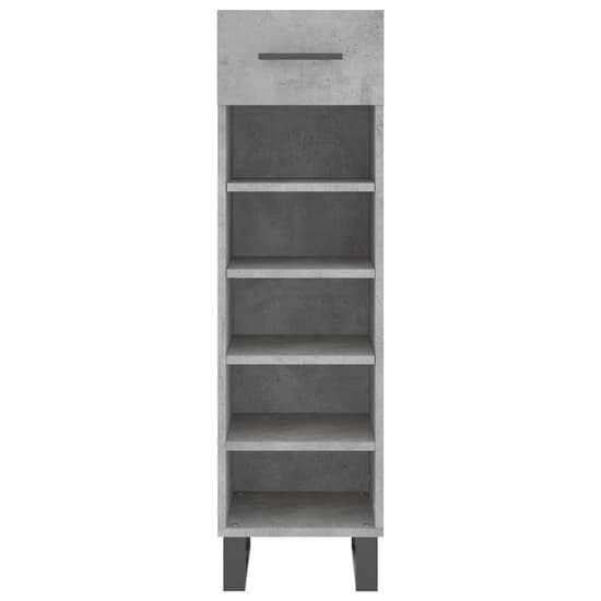 Alivia Shoe Storage Cabinet With 2 Drawers In Concrete Effect_4