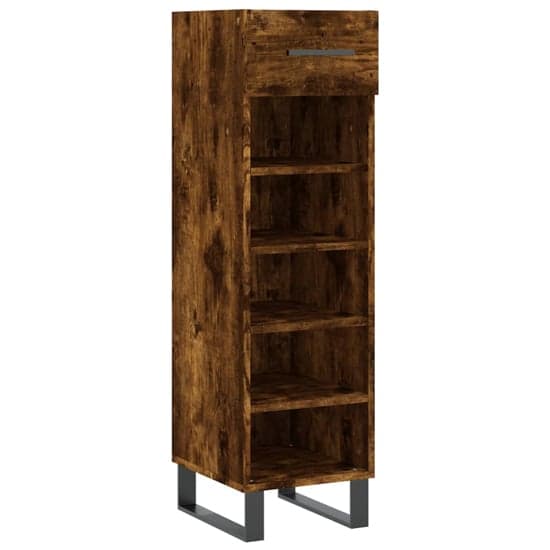 Alivia Shoe Storage Cabinet With 2 Drawers In Smoked Oak_2