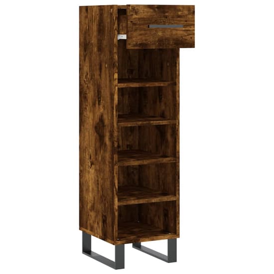 Alivia Shoe Storage Cabinet With 2 Drawers In Smoked Oak_3