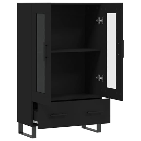 Alivia Wooden Display Cabinet With 2 Doors 1 Drawer In Black_4