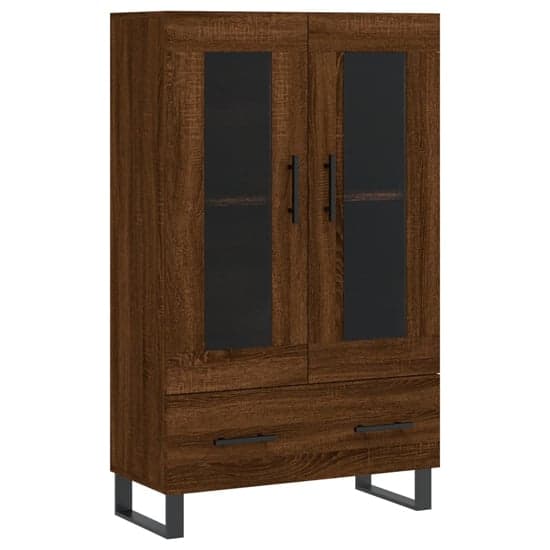 Alivia Wooden Display Cabinet With 2 Doors In Brown Oak_2