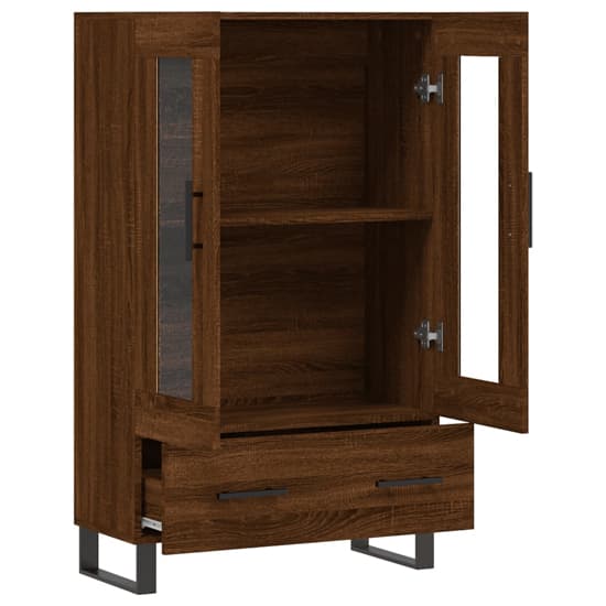 Alivia Wooden Display Cabinet With 2 Doors In Brown Oak_3