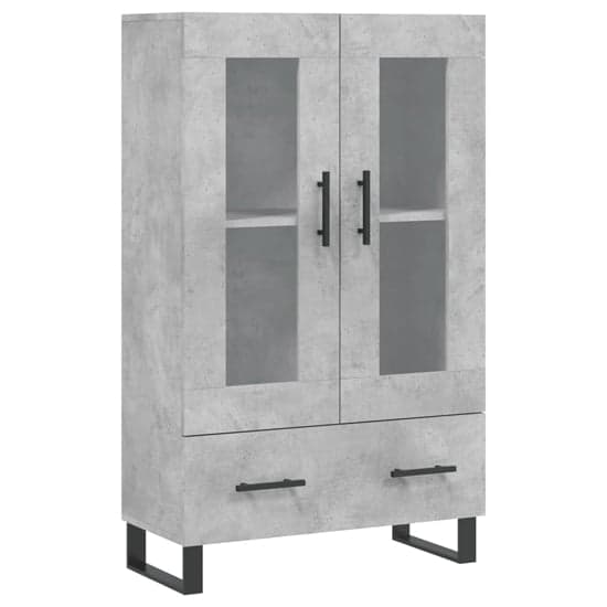 Alivia Wooden Display Cabinet With 2 Doors In Concrete Effect_2