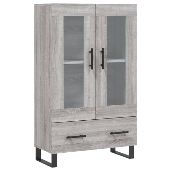 Alivia Wooden Display Cabinet With 2 Doors In Grey Sonoma Oak_2