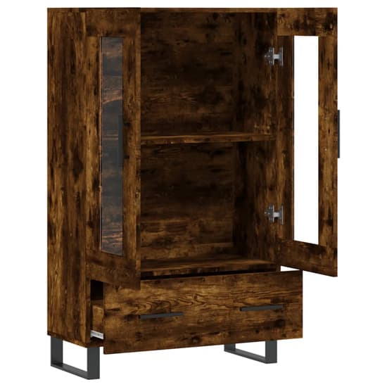 Alivia Wooden Display Cabinet With 2 Doors In Smoked Oak_3