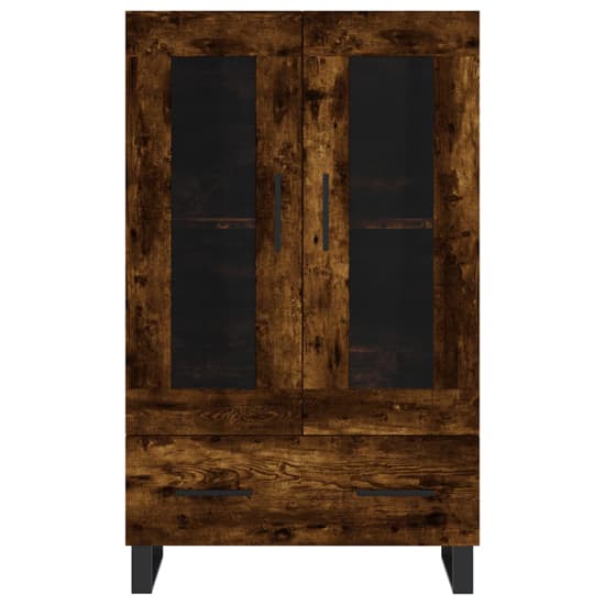 Alivia Wooden Display Cabinet With 2 Doors In Smoked Oak_4