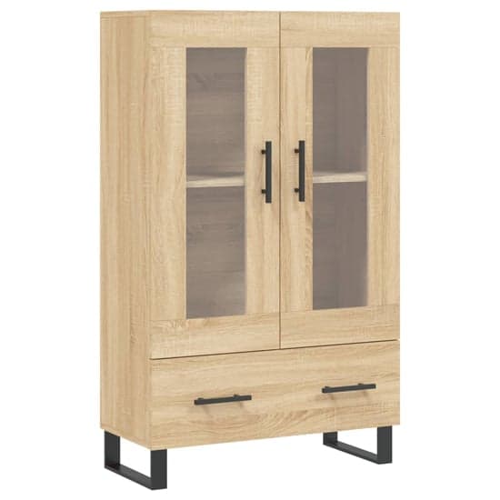 Alivia Wooden Display Cabinet With 2 Doors In Sonoma Oak_2