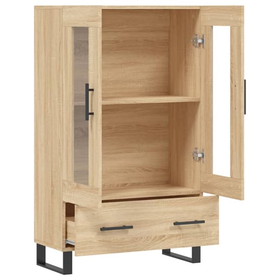 Alivia Wooden Display Cabinet With 2 Doors In Sonoma Oak_3