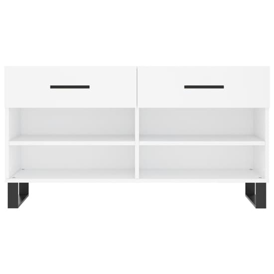 Alivia Wooden Shoe Storage Bench With 2 Drawers In White_4