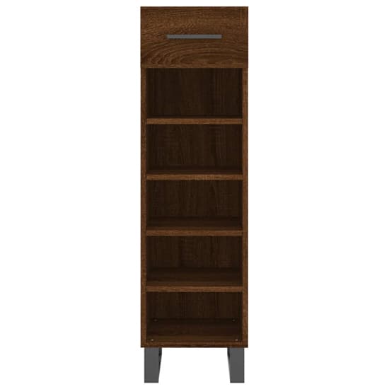 Alivia Wooden Shoe Storage Cabinet With 2 Drawers In Brown Oak_4