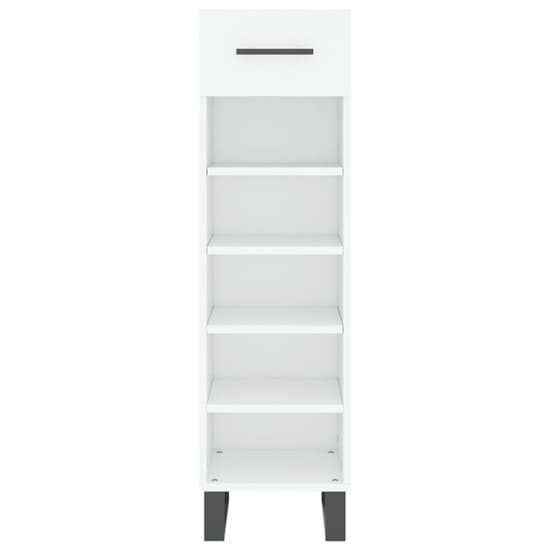 Alivia Wooden Shoe Storage Cabinet With 2 Drawers In White_4