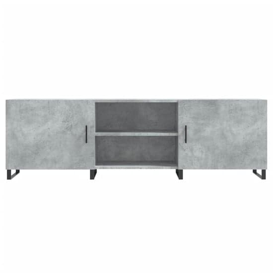 Alivia Wooden TV Stand With 2 Doors In Concrete Effect_3