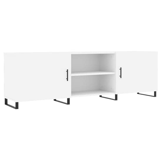 Alivia Wooden TV Stand With 2 Doors In White_2