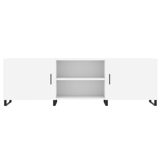 Alivia Wooden TV Stand With 2 Doors In White_3