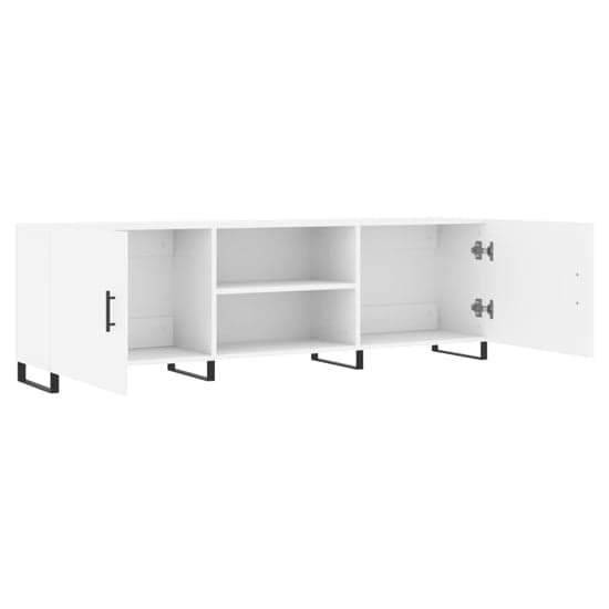 Alivia Wooden TV Stand With 2 Doors In White_4