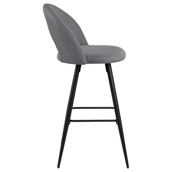 Aliya Light Grey Fabric Bar Chairs With Metal Frame In Pair_4