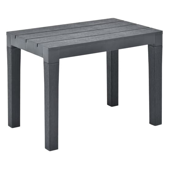 Aliza Plastic Garden Dining Table With 2 Benches In Anthracite_4