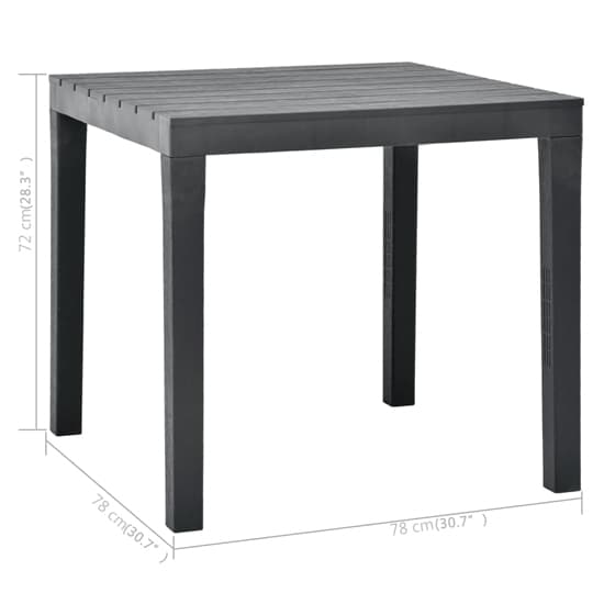 Aliza Plastic Garden Dining Table With 2 Benches In Anthracite_5