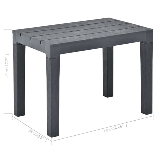 Aliza Plastic Garden Dining Table With 2 Benches In Anthracite_6