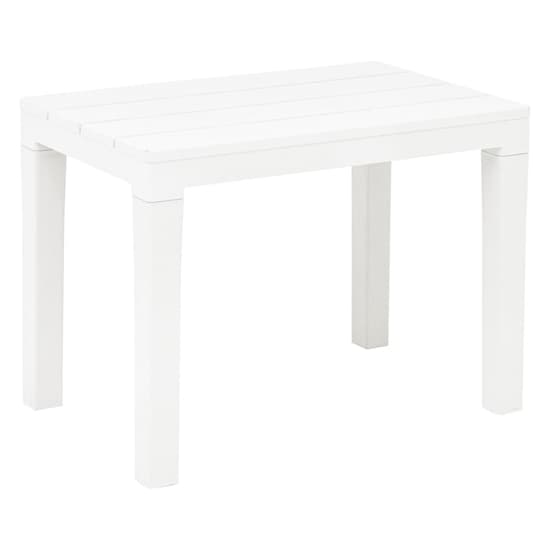 Aliza Plastic Garden Dining Table With 2 Benches In White_4