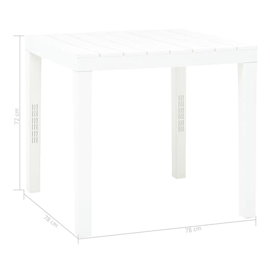 Aliza Plastic Garden Dining Table With 2 Benches In White_5