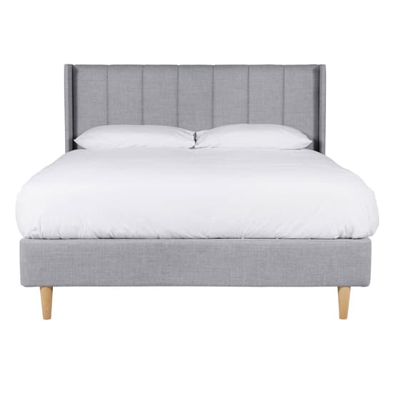 Allegro Fabric King Size Bed In Grey_3