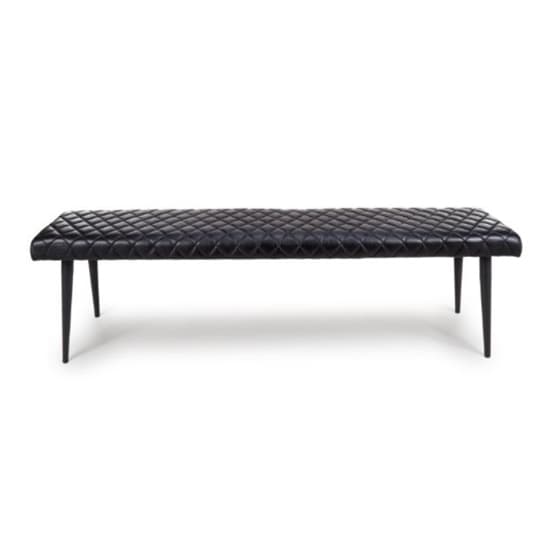 Allen Genuine Buffalo Leather Dining Bench In Black_4