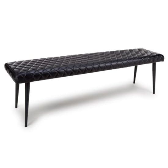 Allen Genuine Buffalo Leather Dining Bench In Black_1