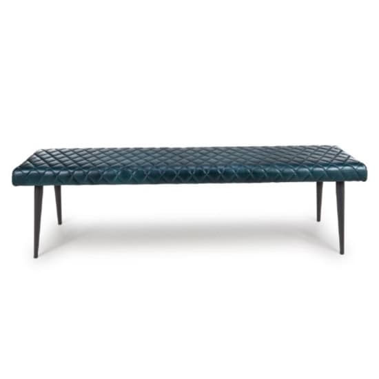 Allen Genuine Buffalo Leather Dining Bench In Blue_3