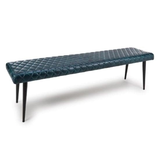 Allen Genuine Buffalo Leather Dining Bench In Blue_1