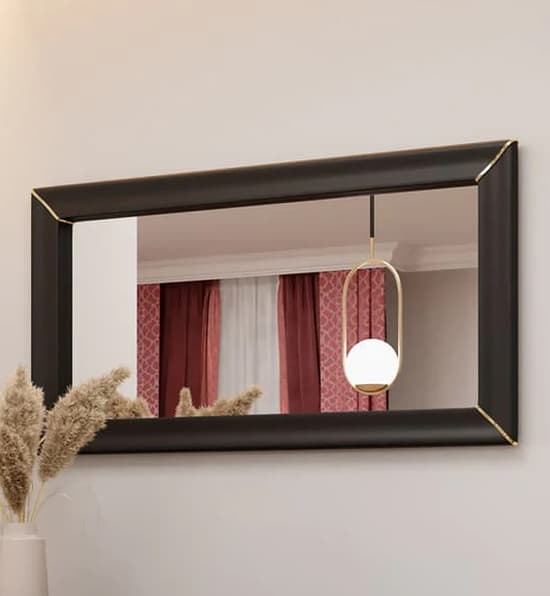 Allen Wall Mirror With Black Wooden Frame_1