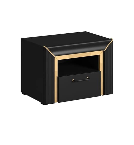 Allen Wooden Bedside Cabinet With 1 Drawer In Black_2