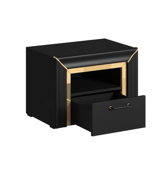 Allen Wooden Bedside Cabinet With 1 Drawer In Black_3