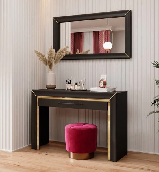 Allen Wooden Dressing Table With 1 Drawer In Black_3