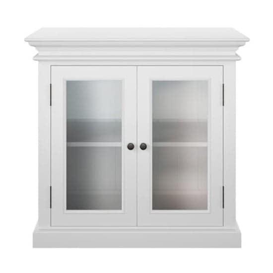 Allthorp 2 Glass Doors Display Cabinet In Classic White_2