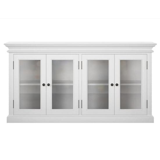 Allthorp 4 Glass Doors Display Cabinet In Classic White_2