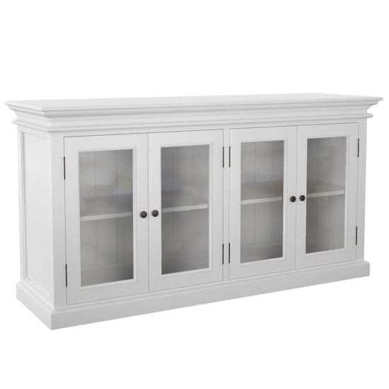 Allthorp 4 Glass Doors Display Cabinet In Classic White_1