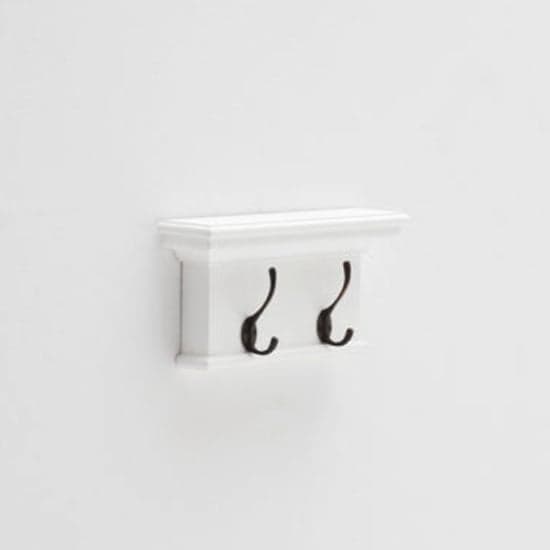 Allthorp Wooden Coat Rack In Classic White With 2 Hooks_1