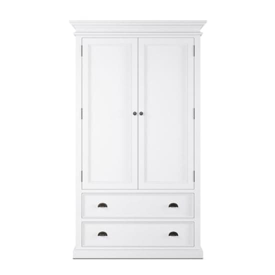 Allthorp Double Door Wardrobe In Classic White With 2 Drawers_2
