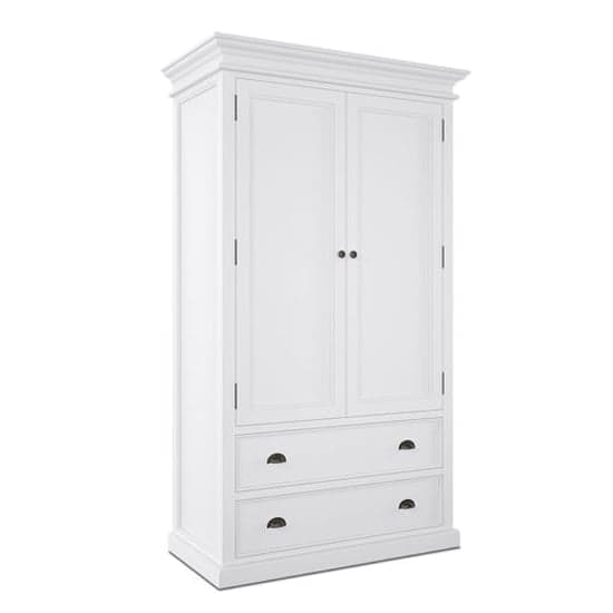 Allthorp Double Door Wardrobe In Classic White With 2 Drawers_3